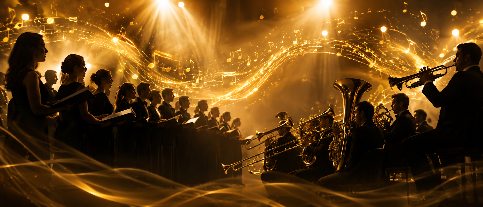 Musique, brass band, art choral