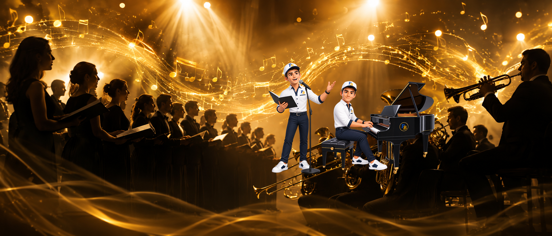 Musique, brass band, art choral